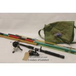 Fishing Tackle Comprising A Telescopic Rod With Silstar Ex2225 Reel, Two Further Rods, Fishing