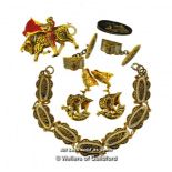 *Small Selection Of Costume Jewellery, Including Cufflinks, Bracelet And Clip-On Earrings [LQD123]