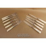*Silver Forks & Knives With Mother Of Pearl Handles - 1876 [LQD123]
