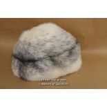 *White Cross Mink Real Fur Hat 4 Coat/Jacket Super Style Covers Ears [LQD123]