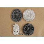 Four Chinese Hardstone Pendants