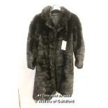 Black Fur Coat, Approx 96cm