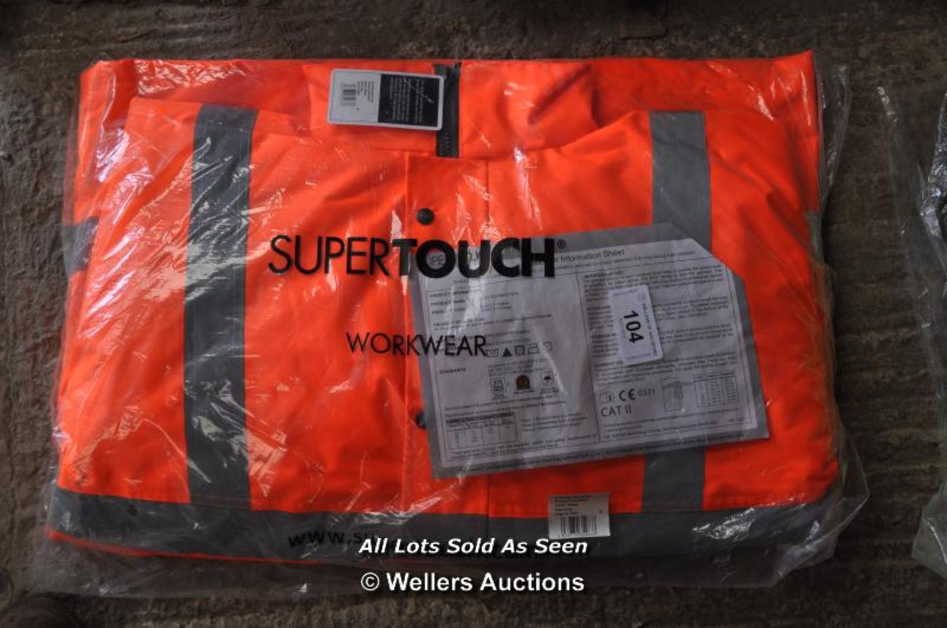 NEW SUPERTOUCH WORKWEAR HI-VIS COAT - L