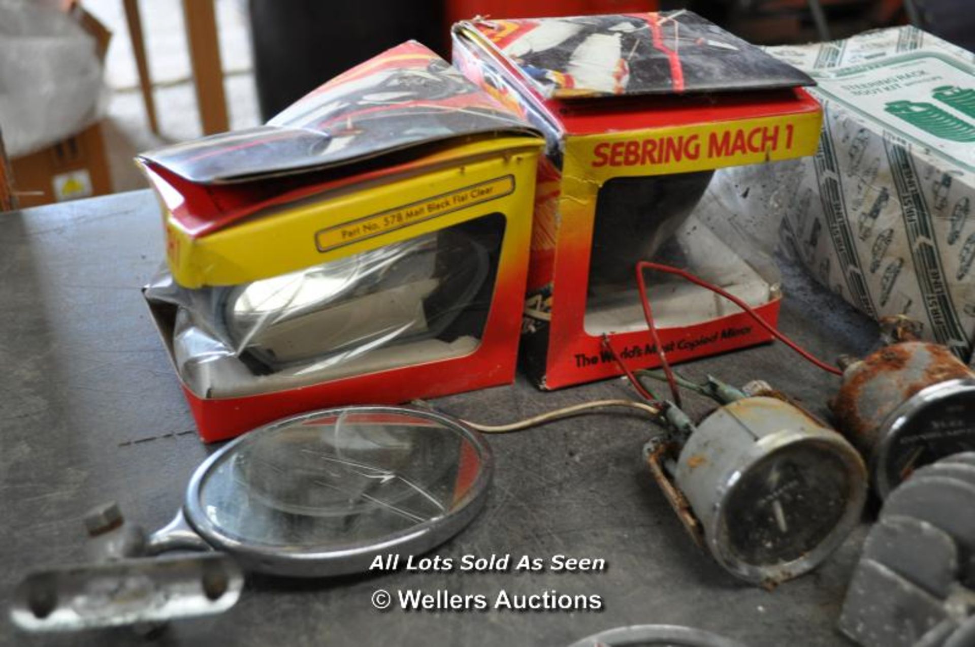 COLLECTION OF VINTAGE PARTS TO INCLUDE PAIR OF SEBRING MACH 1 MIRRORS, STEERING RACK BOOT KIT, TWO - Image 5 of 6