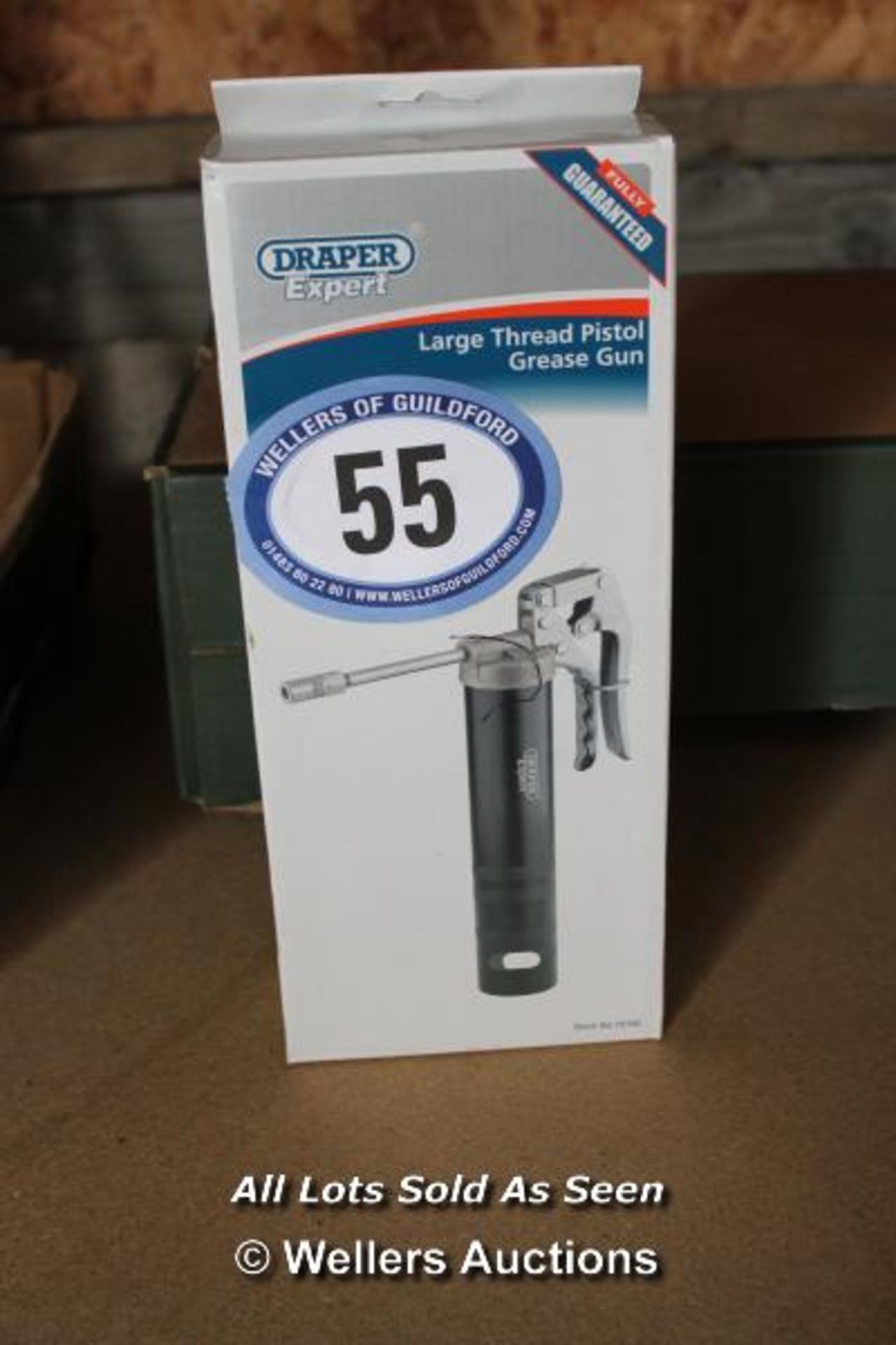 NEW DRAPER EXPERT LARGE THREAD PISTOL GREASE GUN