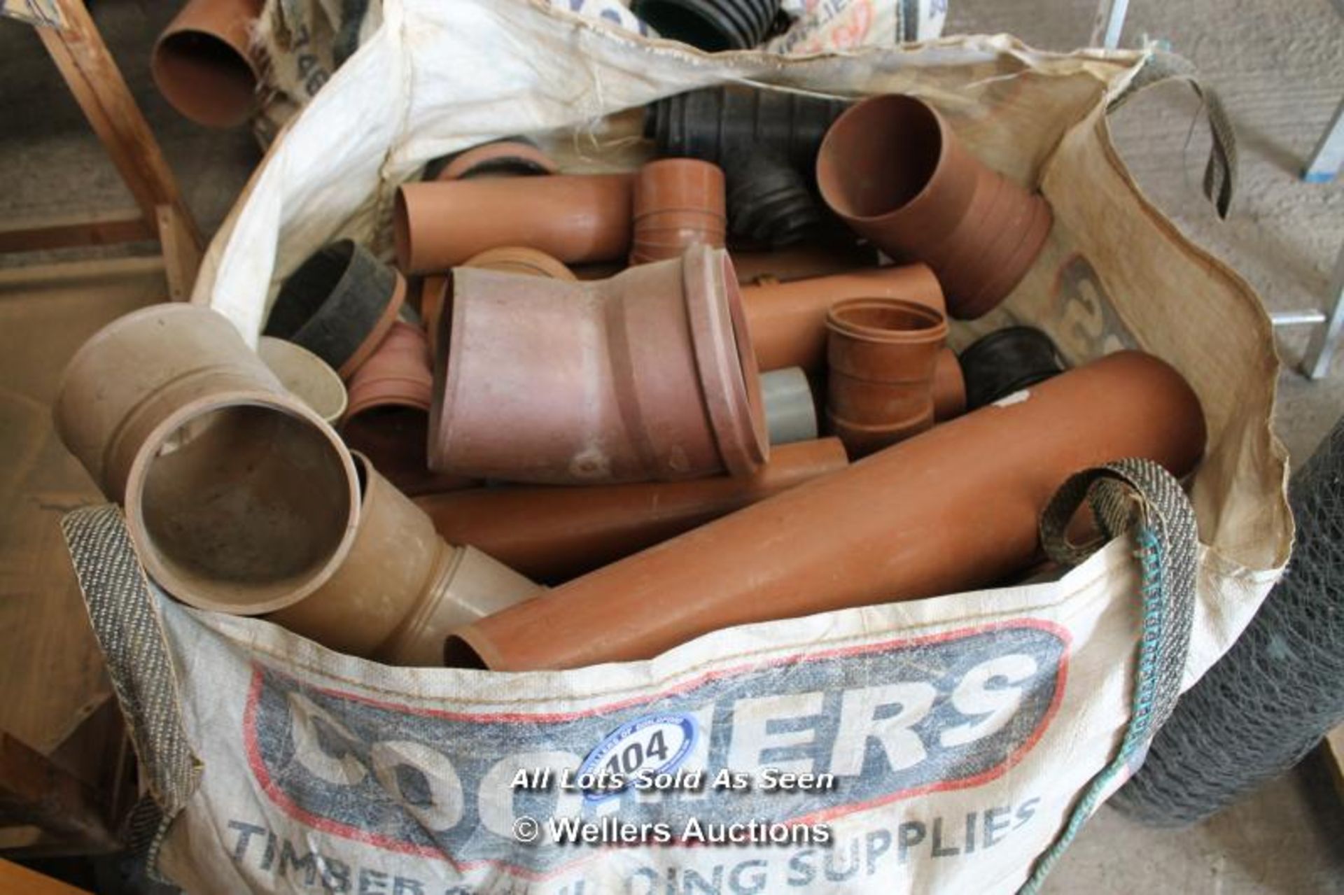 BUILDERS BAG FULL OF DRAINAGE