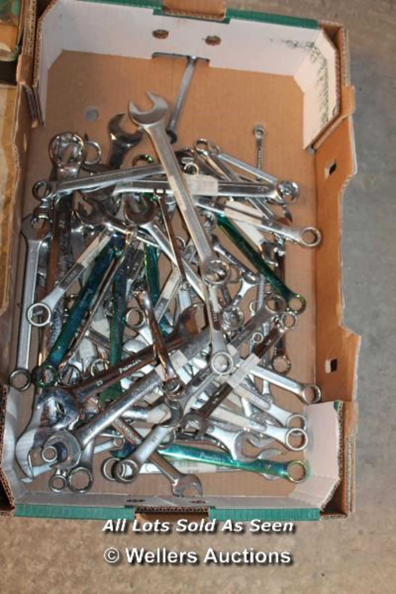 CRATE OF ASSORTED SPANNERS