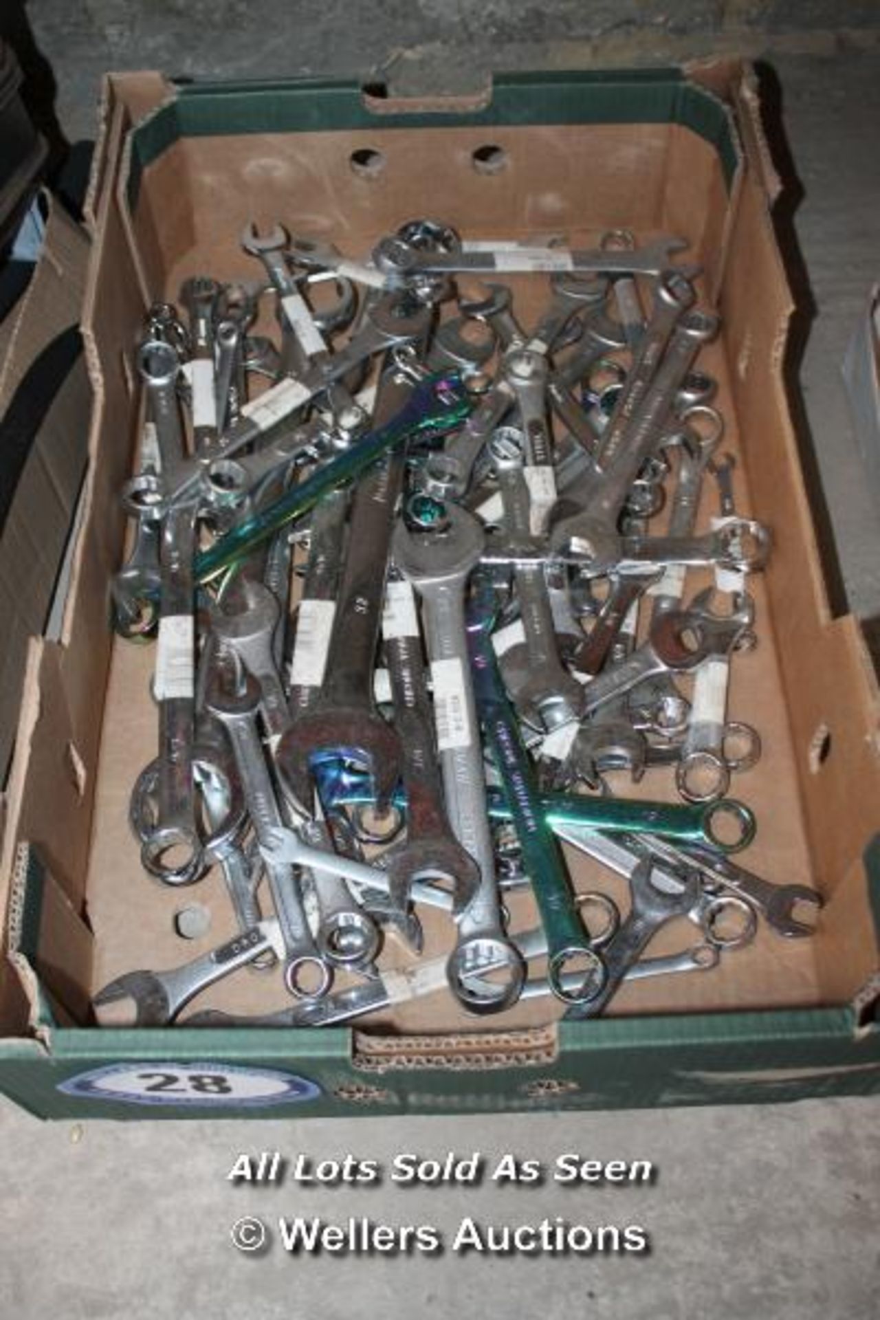 CRATE FULL OF ASSORTED SPANNERS