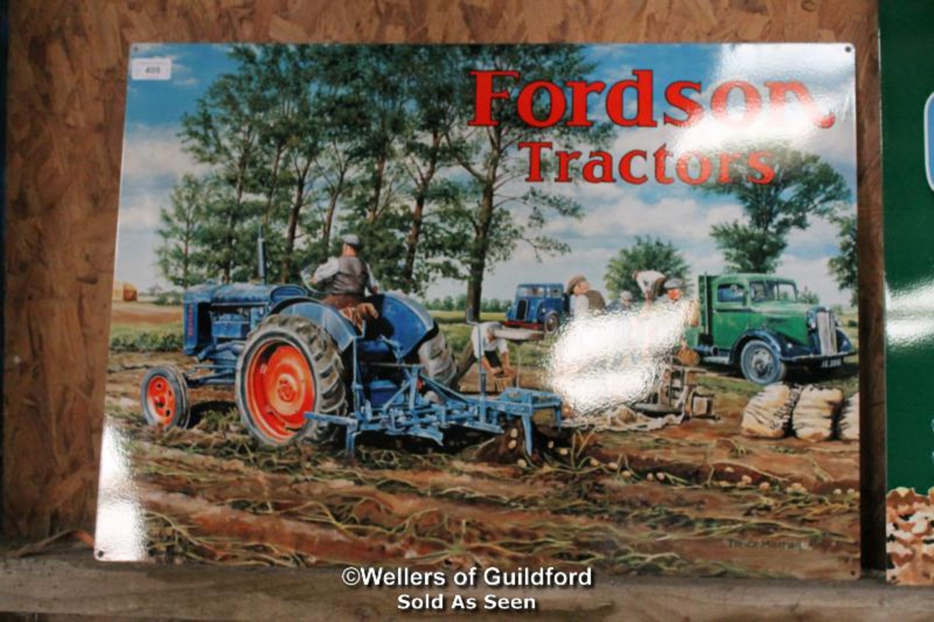 *FORDSON TRACTOR METAL SIGN 27.5" X 19.5"