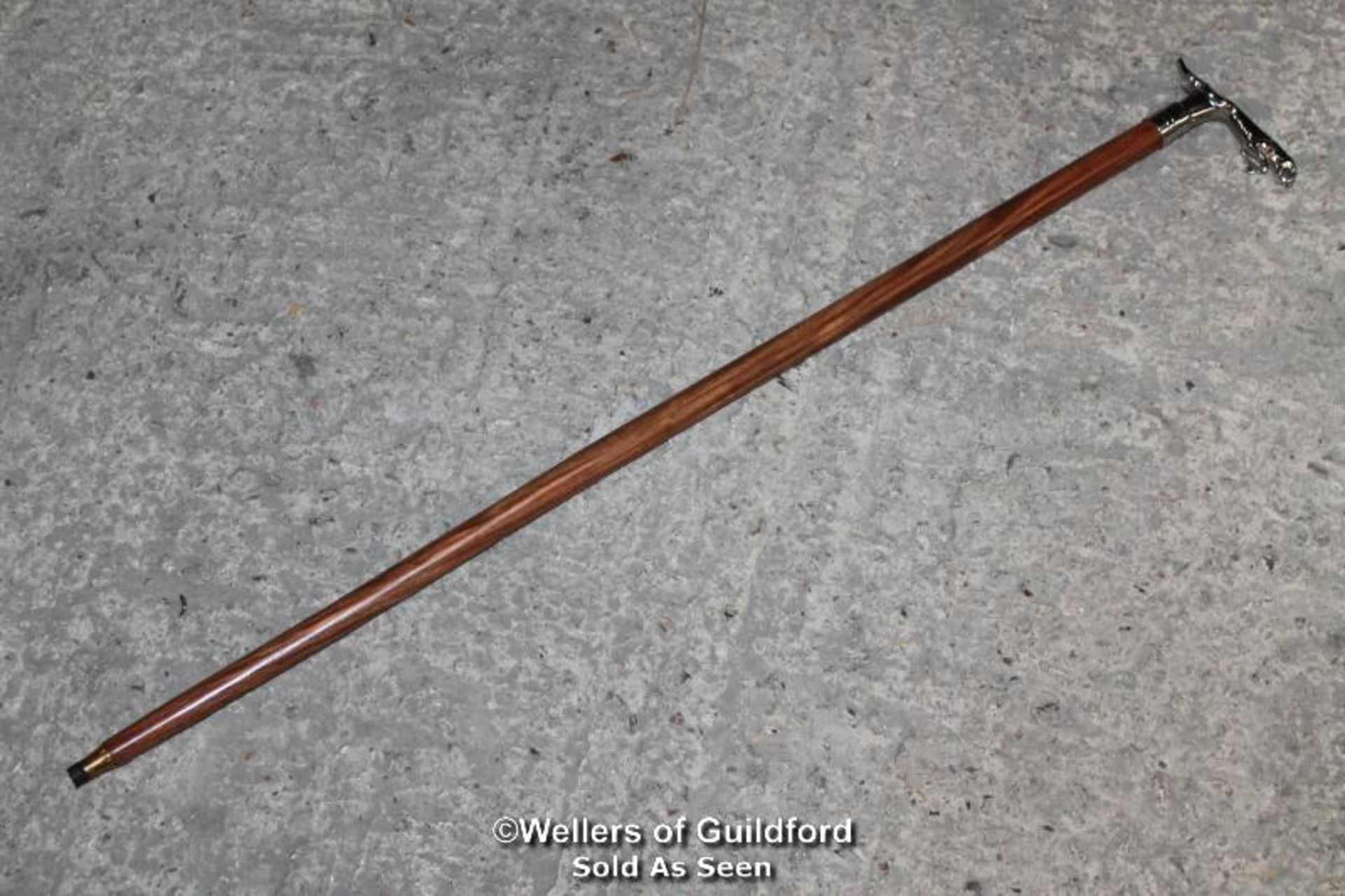 *JAGUAR WALKING STICK WITH BROWN SHAFT - Image 2 of 2