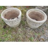 A pair of composite planters