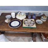 Highland stone ware fish plate, eight coalport avocado dishes, two Royal Worcester plates commemorat