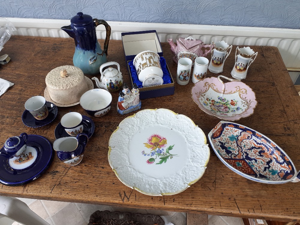 Coalport Commemorative mug Prince of Wales investiture boxed, Commemorative teapot 1902.