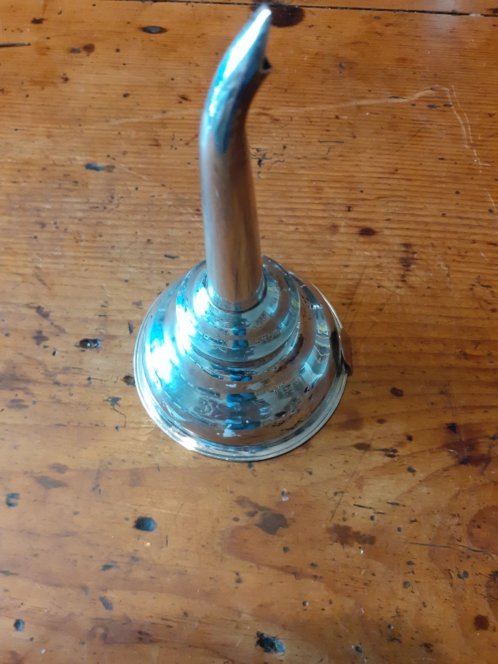 A Georgian wine strainer London 1796 with attached wine funnel different maker same period 2.9 oz