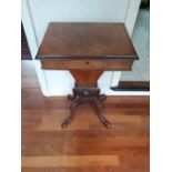 A William IV/ Early Victorian Rosewood sewing table