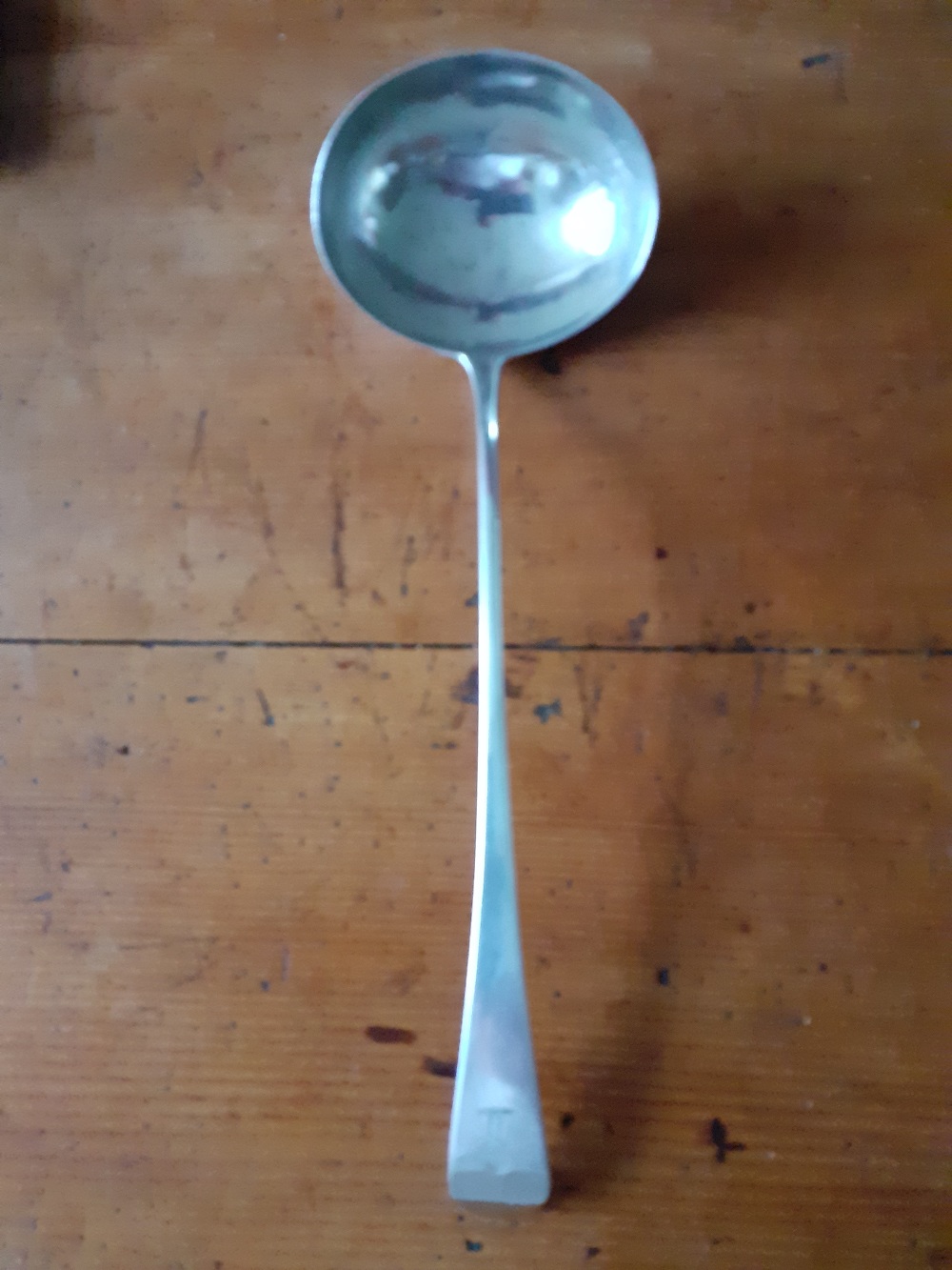 A Georgian Silver Ladle Old English, monogrammed, George Smith & Wm Fearn London 1795