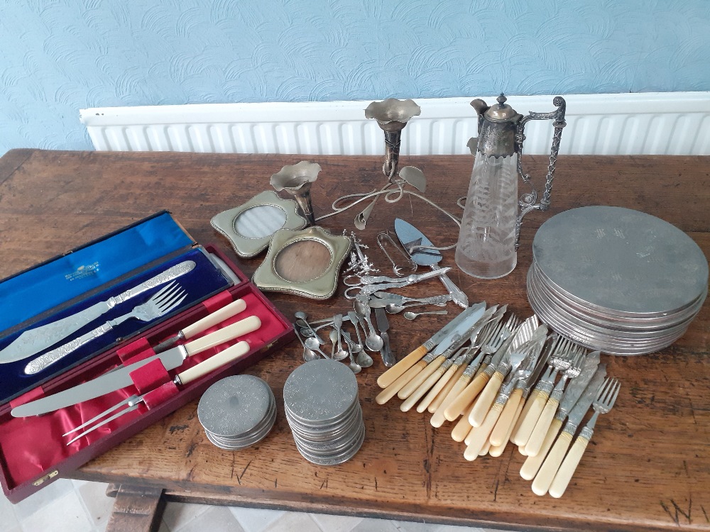 A Collection of silver plated items inc