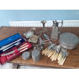 A Collection of silver plated items inc
