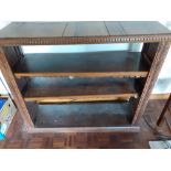 A Victorian oak two shelf bookcase