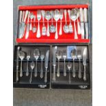 A Modern set of Osbourn silver plated cutlery for eight