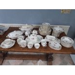 A Minton Marlow dinner and tea service including serving dishes, plates ,Tureens, tea cups etc