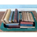 A box of mixed books inc 4 vols poetry of Burns centenary edition T & A Constable