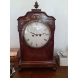 An Early 19th Century Edward Mathews and son (Welshpool clock maker 1803-44) mahogany cased bracket
