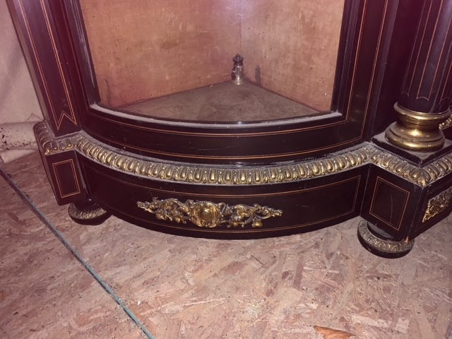 A Victorian ebonised Credenza inlaid with sevres style porcelain plaques circa 1870 68” long 45” hig - Image 5 of 13