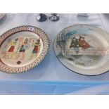 56 Two Royal Doulton Seriesware plates one depicting an Egyptian scene the other rustic fishermen.