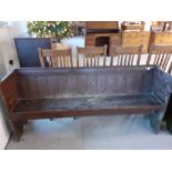 A Victorian pine church pew 71" length