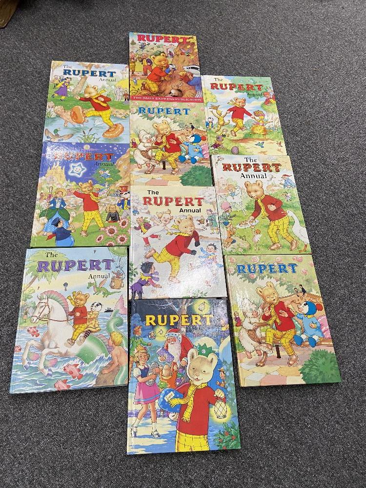 Collection of Rupert the bear Annuals