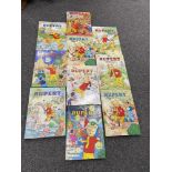 Collection of Rupert the bear Annuals