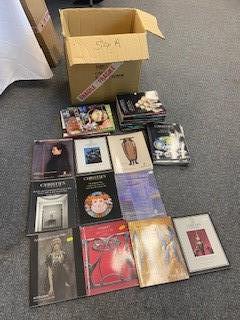 A collection of Christies auction catalogues.