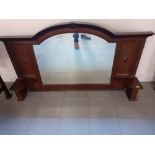 A large mahogany over mantle / mirror back for a sideboard 34"x58"