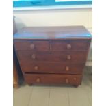 A Victorian Pine Chest of 5 drawers 18"x38"x38"
