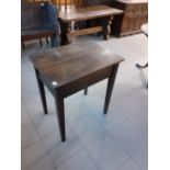 A Victorian oak side table with single drawer.damaged 26"x19x29"h