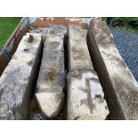 4 Victorian stone entrance posts. From a local 18th Century lodge. Hand chiselled.