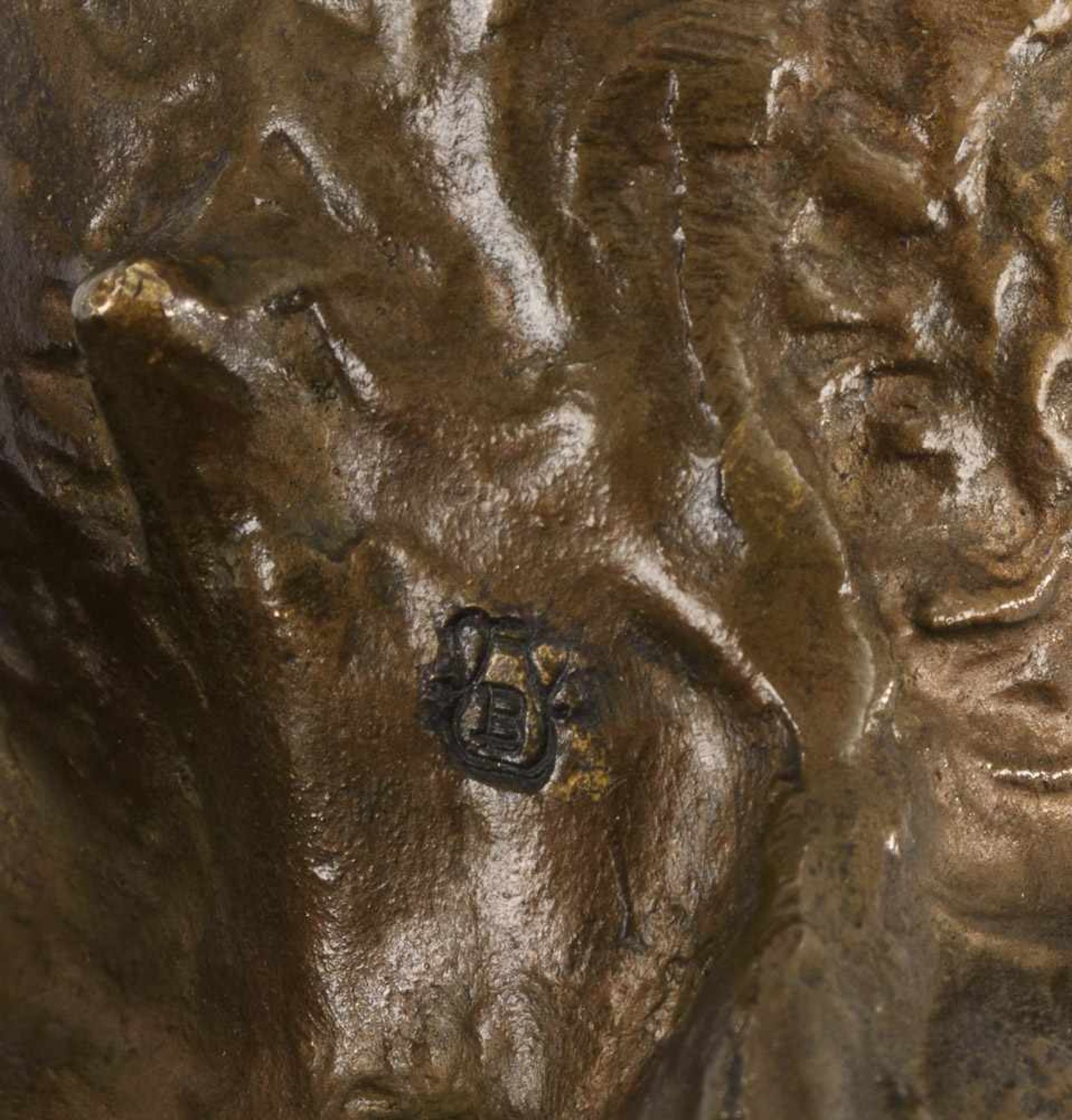 Große Wiener Bronze: 2 kämpfende Wiesente <b - Bild 3 aus 3