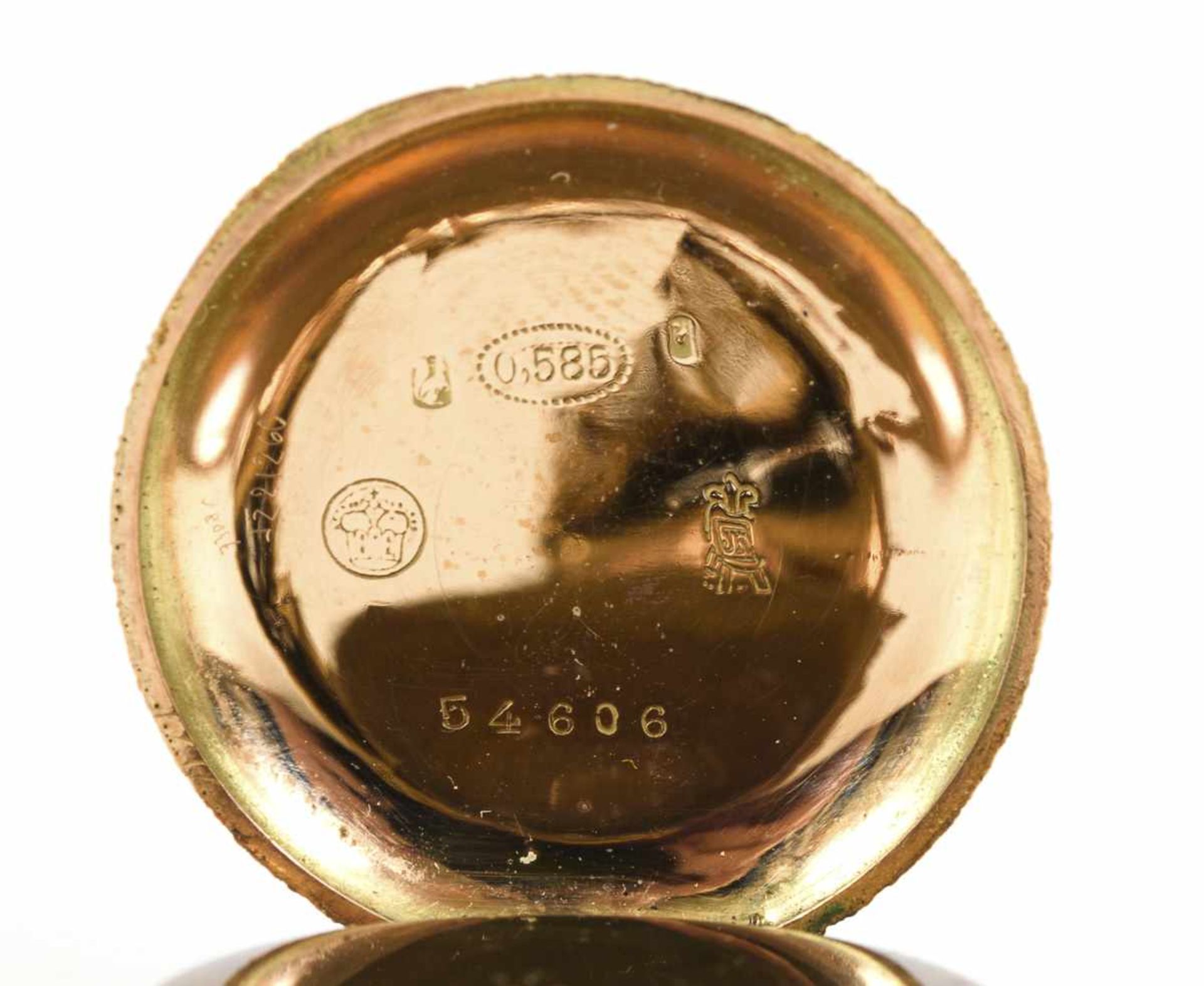 Goldene Damentaschenuhr an Goldkette - Image 4 of 4