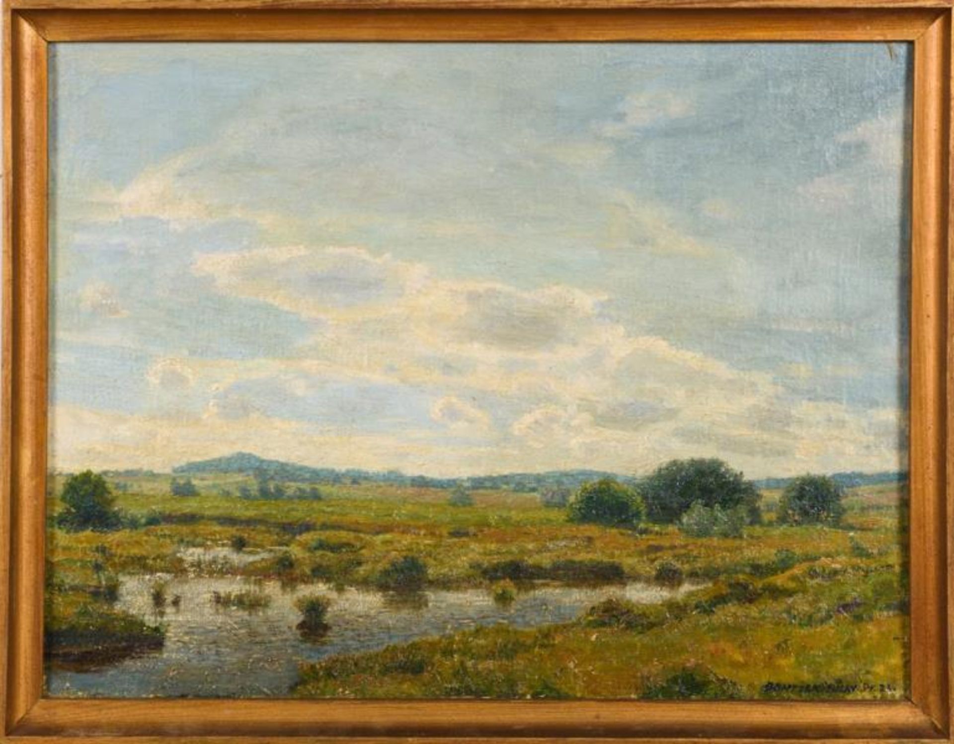 BENTZEN-BILKVIST, Fritz Johannes (1865 Kristiania - 1934 Frederiksberg). Sonnige Landschaft.