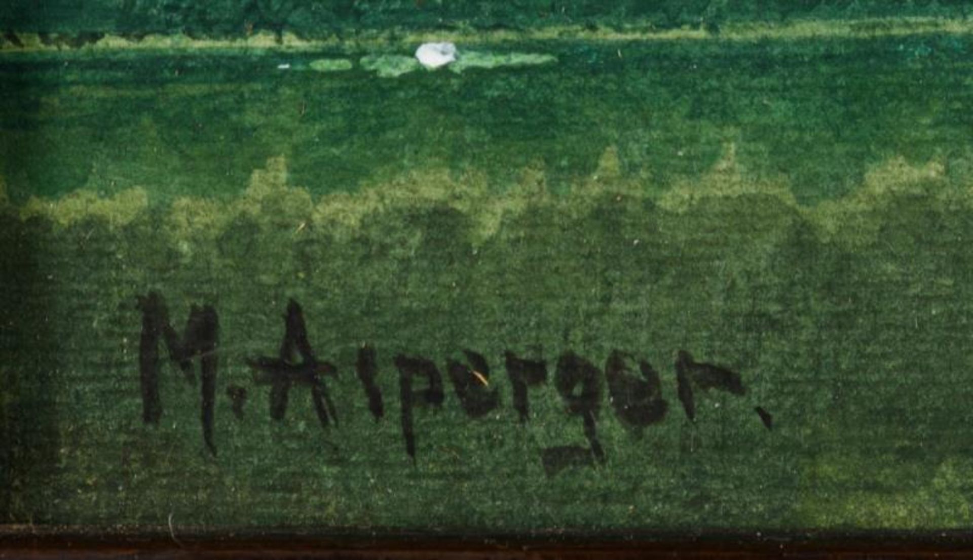 ASPERGER, Max (1864 Apolda - 1924 Gotha). Thüringer Landschaft ("Kallenbachteich"). - Bild 3 aus 3