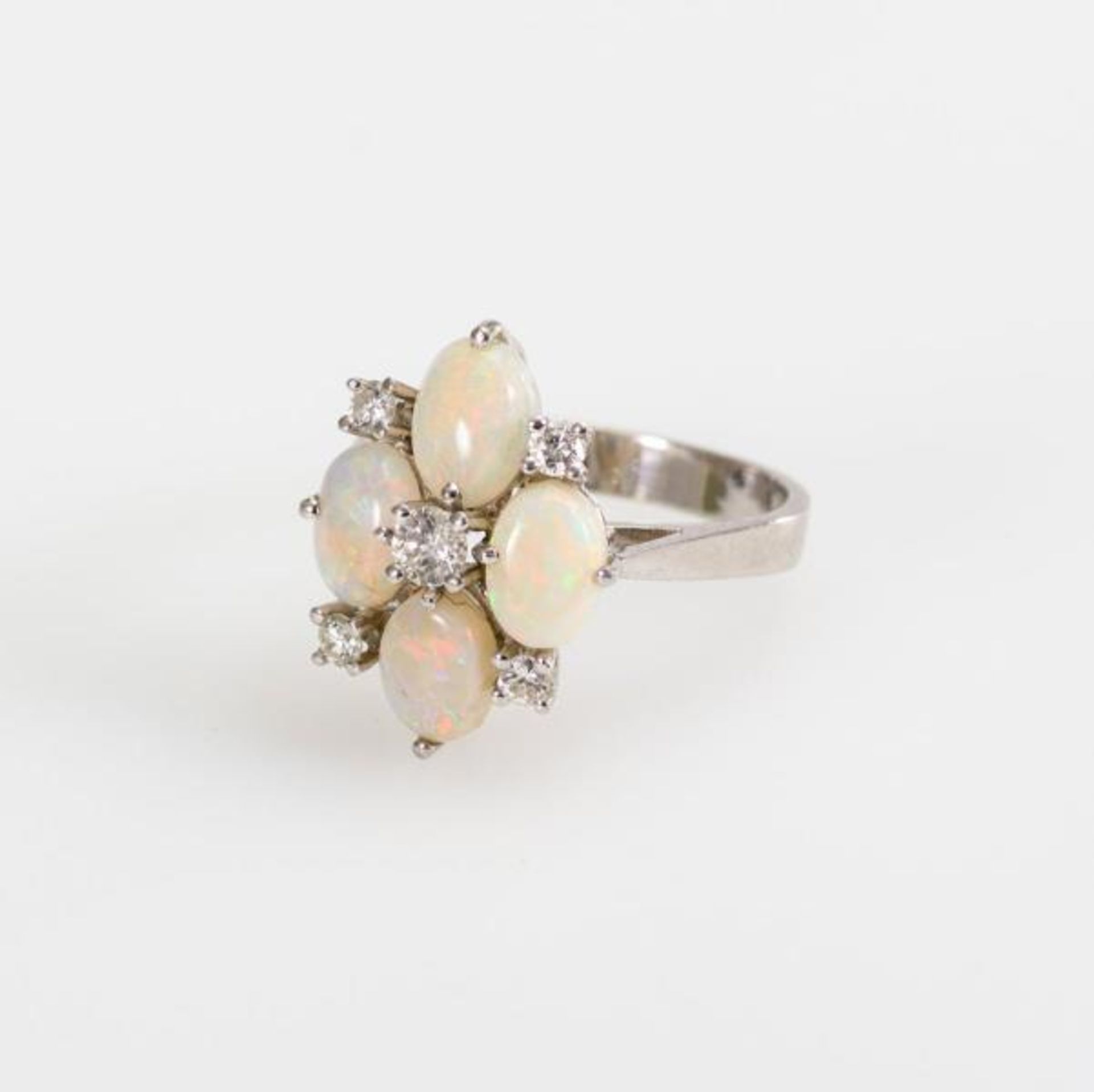Ring mit Opalen, Brillant und Diamanten - Bild 2 aus 3