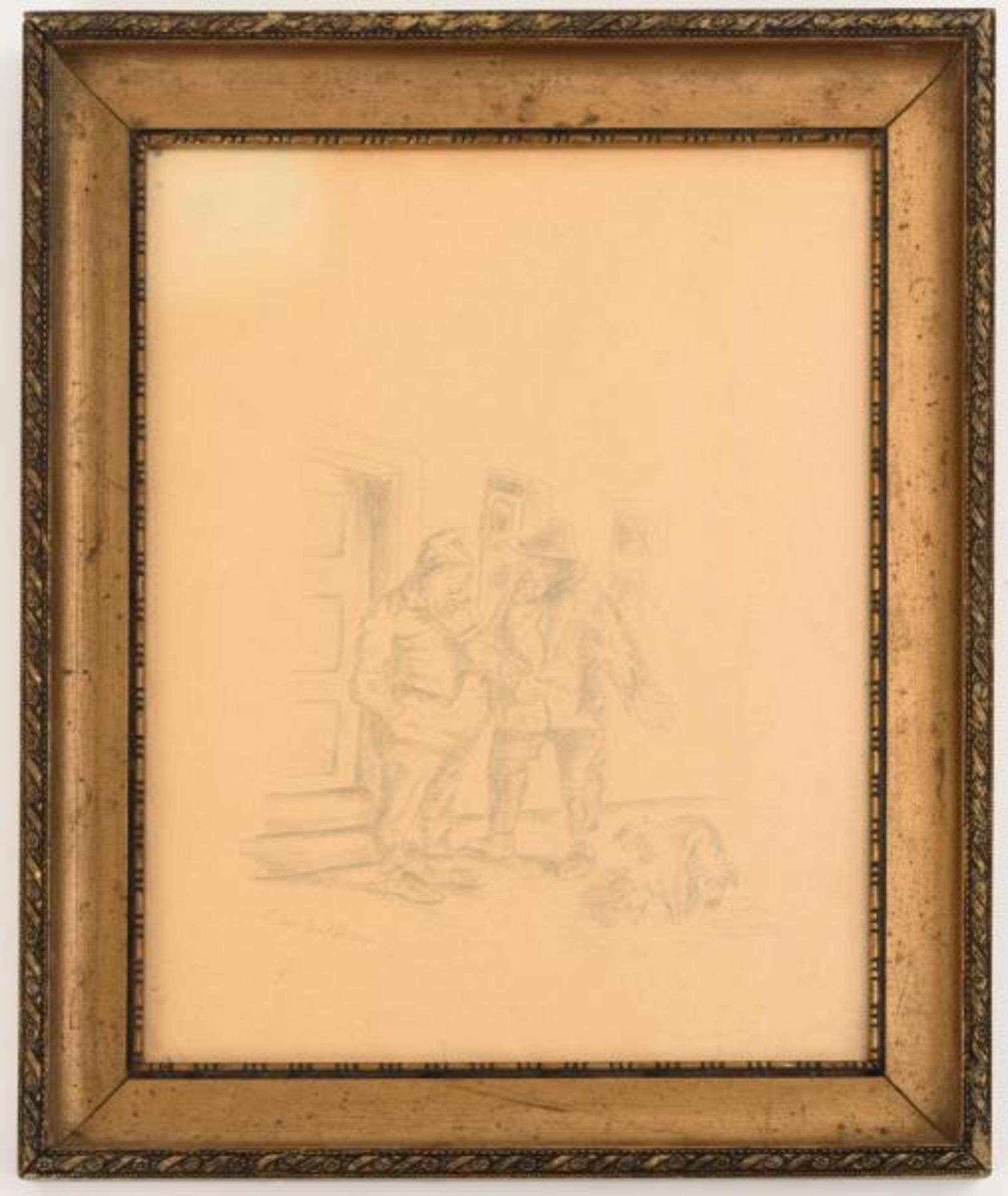 KAUFFMANN, Hugo (1844 Hamburg - 1915 Prien am Chiemsee). 2 Bauern beim Handel mit Ferkeln. - Bild 3 aus 3