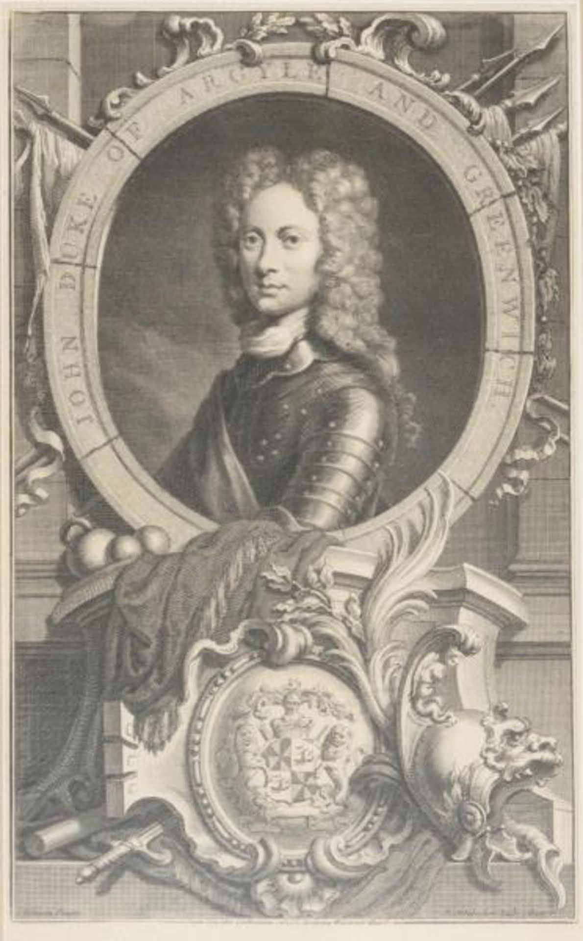 HOUBRAKEN, Jacobus (1698 - 1780). John Campbell, 2. Duke of Argyll und 1. Duke of Greenwich. - Image 2 of 3