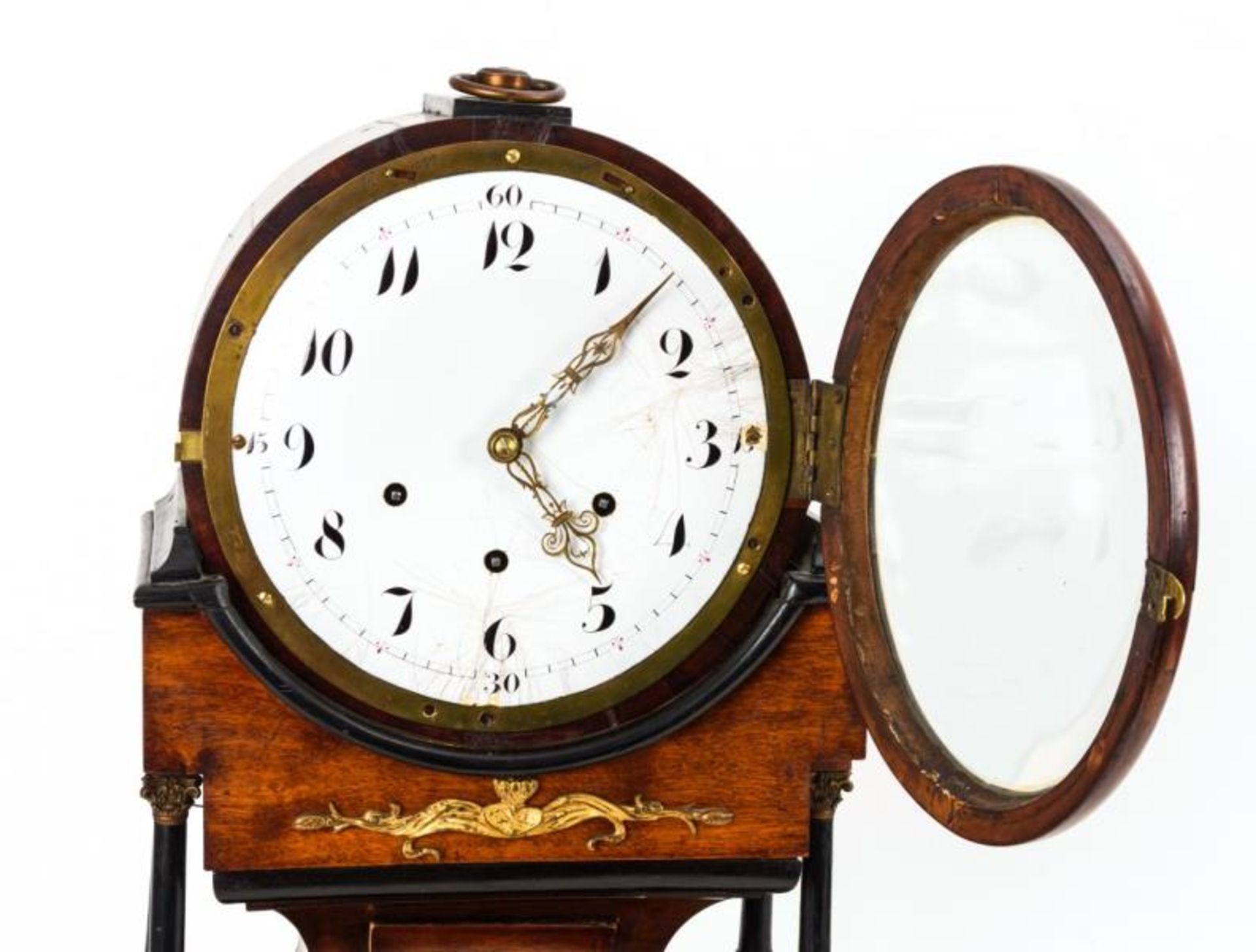 Große Biedermeier-Kommodenuhr - Bild 3 aus 5