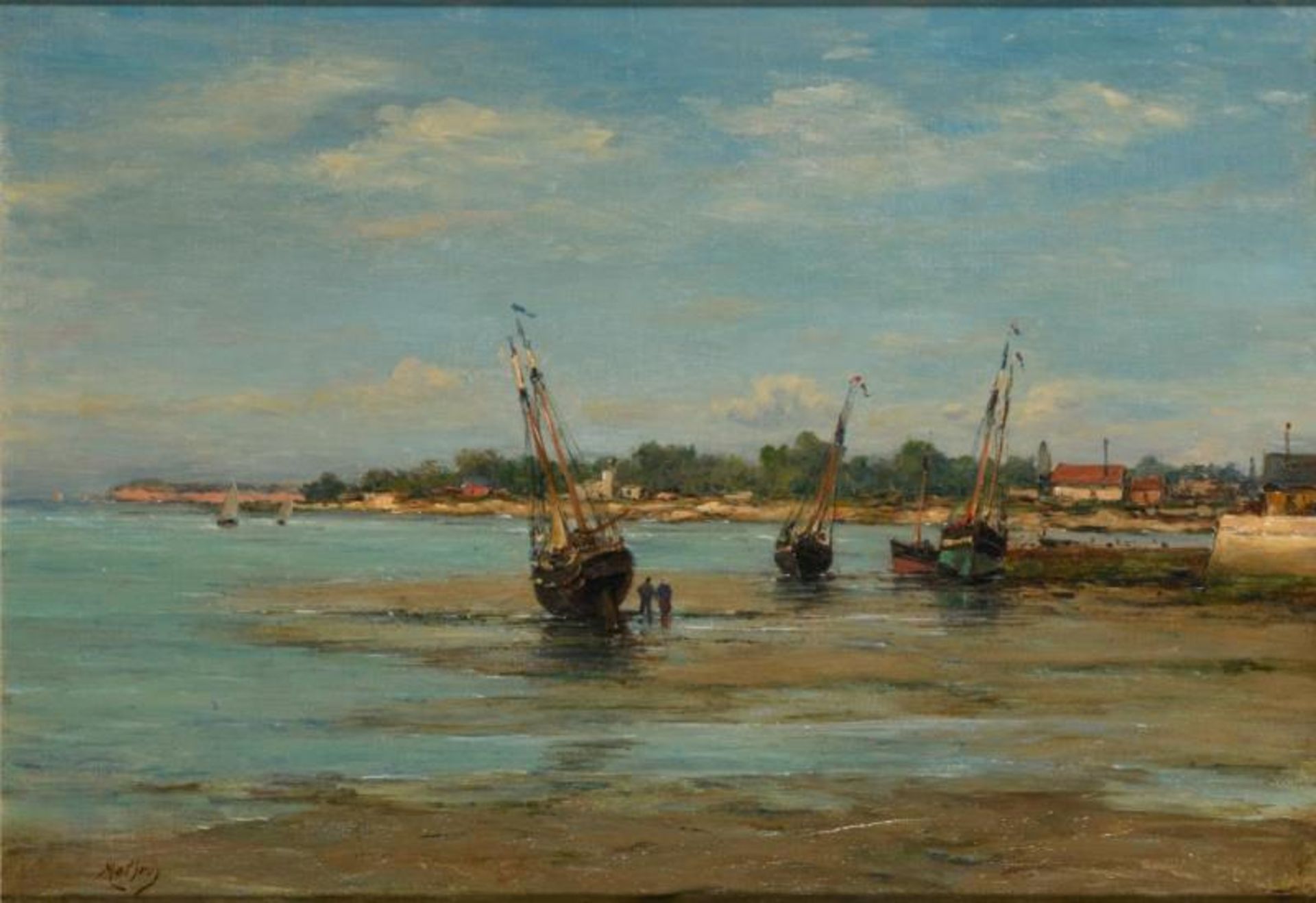 MALFROY-SAVIGNY, Henri de (1895 Martigues - 1942). Schiffe an der Küste.