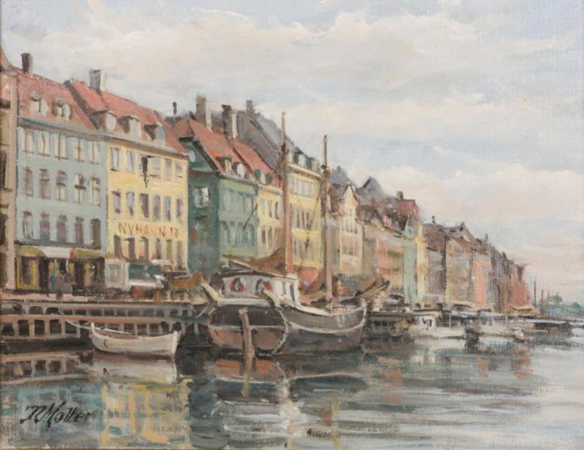 MOLTER, Kaj Axel Jørgen (1903 Kopenhagen - 1977). Zwei Stadtansichten Kopenhagen. - Bild 5 aus 5
