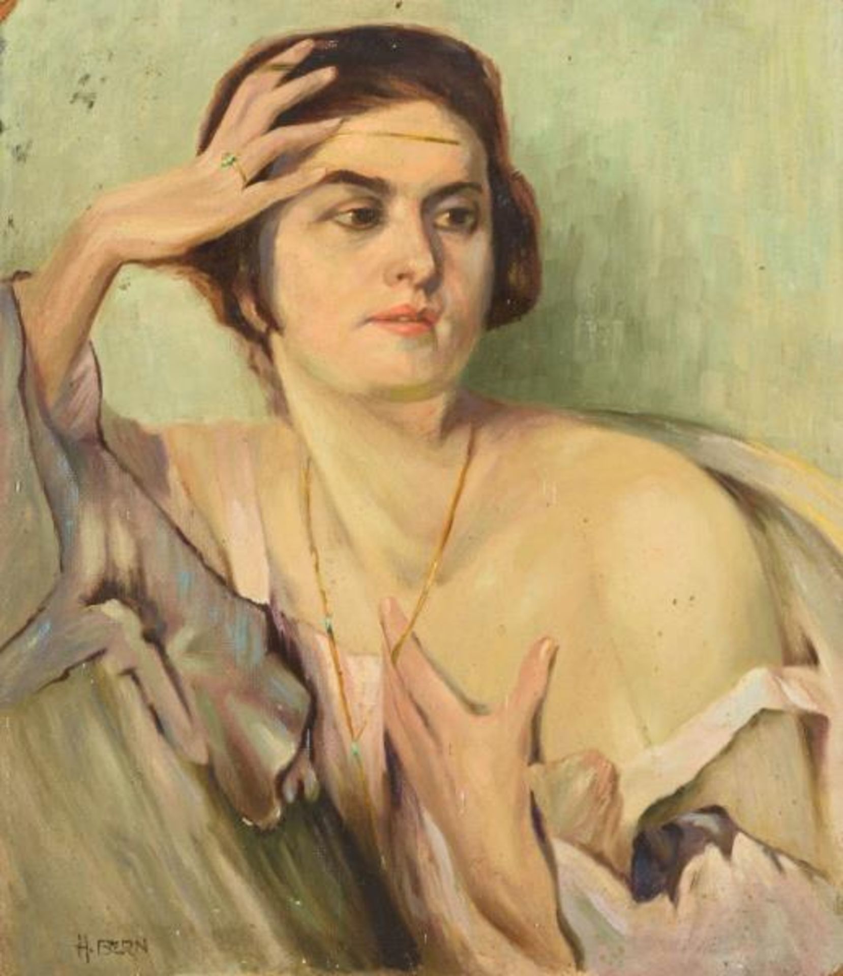 BERN, H.. Porträt einer jungen Frau.