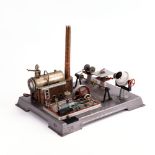 Wilesco-Dampfmaschine mit Werkstatt