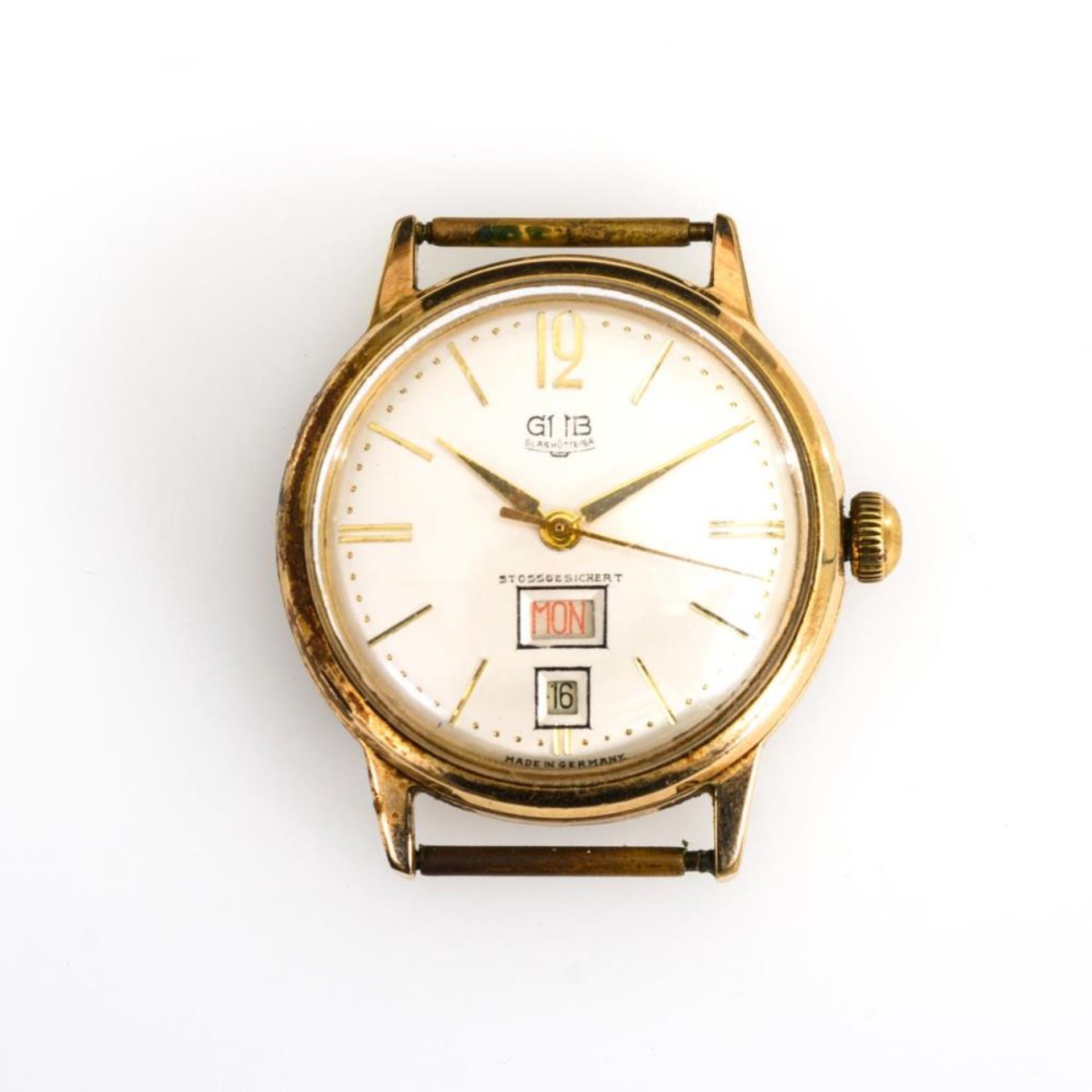 Armbanduhr mit vergoldetem Geh&#228;use